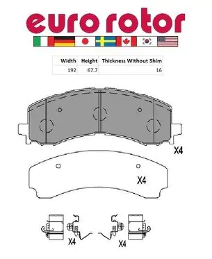 Brzdové destičky-přední