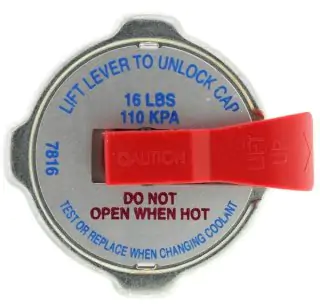 Víčko chladiče - s pojistkou