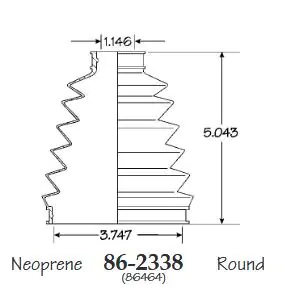 Manžeta poloosy - vnější přední