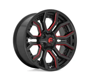 Kolo 20X9 - Alloy wheel D712 Rage Gloss Black RED Tinted Clear