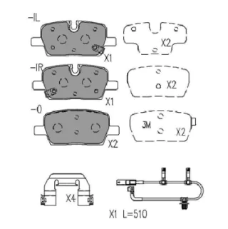 Brzdové destičky-zadní
