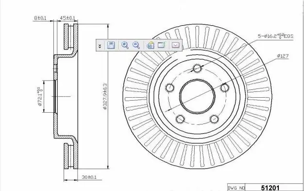 Brzdový kotouč - přední