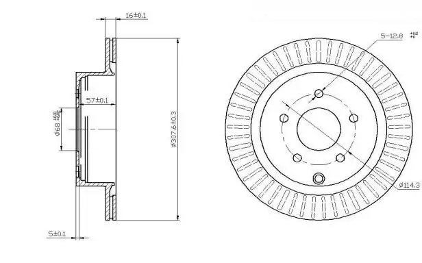 Brzdový kotouč - zadní