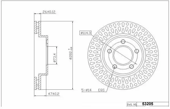 Brzdový kotouč - přední