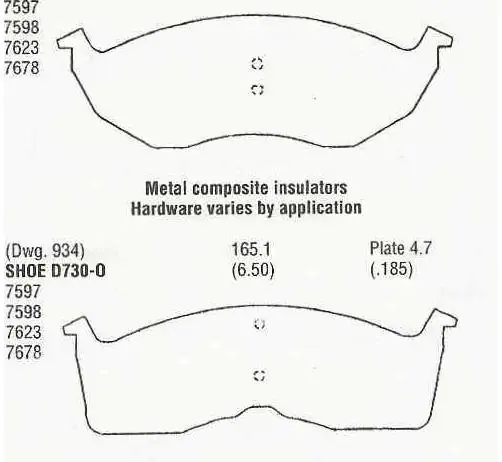 Brzdové destičky - přední