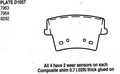 Brzdové destičky - zadní