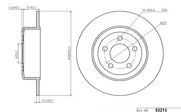 Brzdový kotouč - zadní