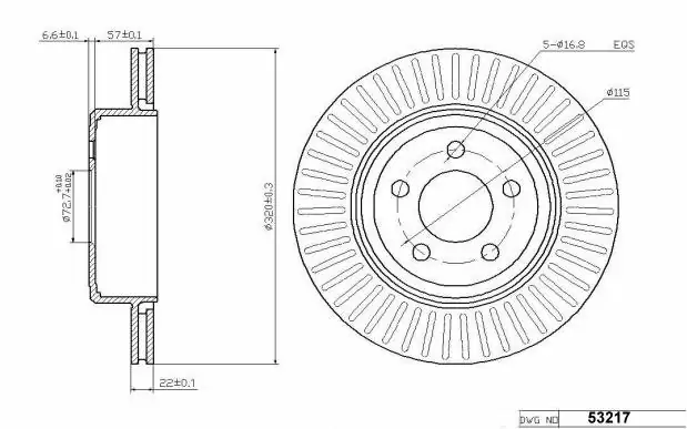 Brzdový kotouč - zadní