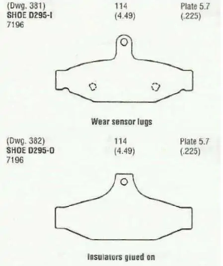 Brzdové destičky - zadní
