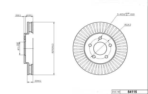 Brzdový kotouč - přední