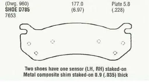 Brzdové destičky - zadní