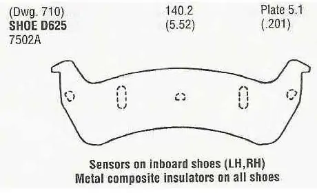 Brzdové destičky - zadní