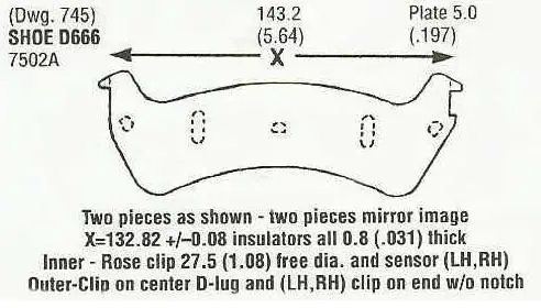 Brzdové destičky - zadní