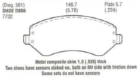 Brzdové destičky - přední