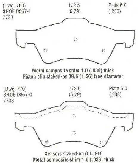 Brzdové destičky - přední