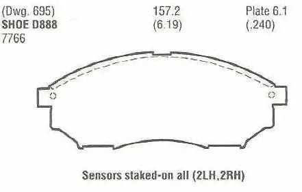 Brzdové destičky - přední