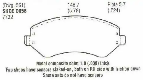 Brzdové destičky - přední