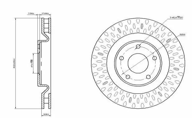 Brzdový kotouč - přední