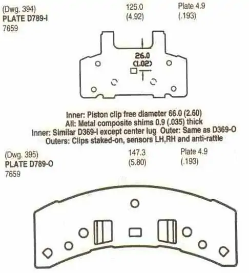 Brzdové destičky - přední