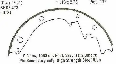 Brzdové pakny zadní - sada