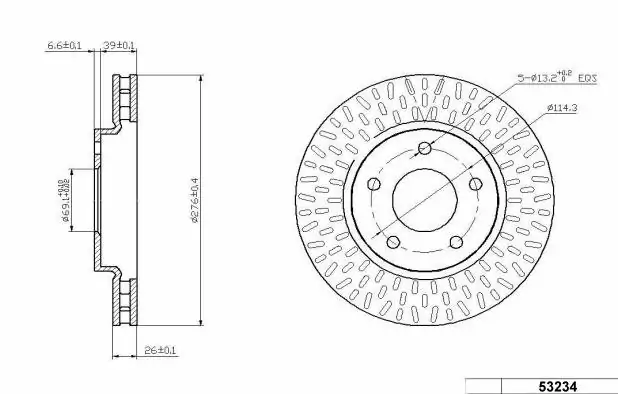 Brzdový kotouč - přední