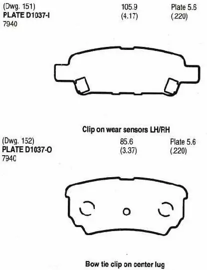 Brzdové destičky - zadní sada