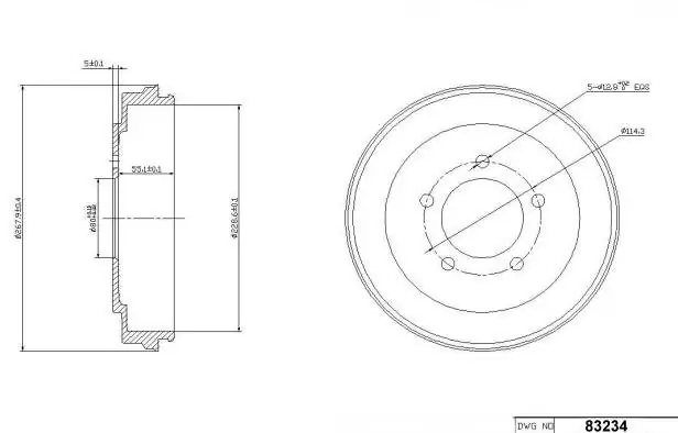 Brzdový buben - zadní