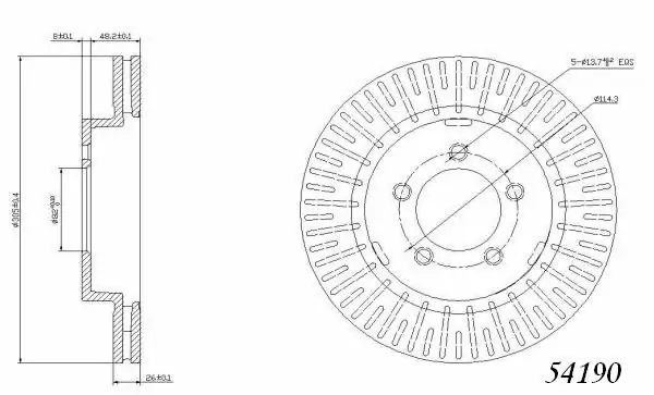 Brzdový kotouč - přední