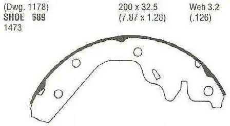 Brzdové pakny zadní - sada