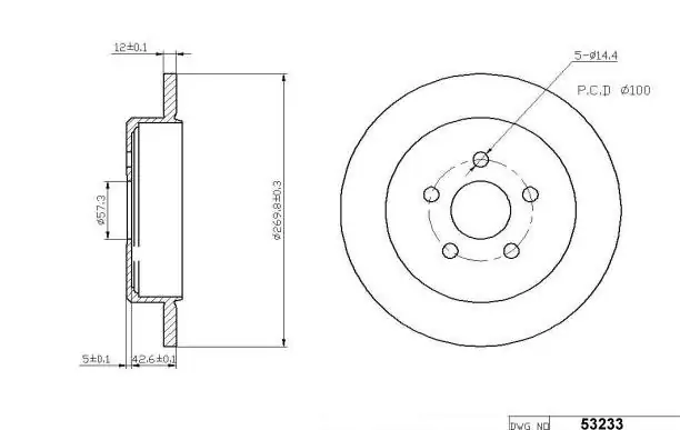 Brzdový kotouč - zadní
