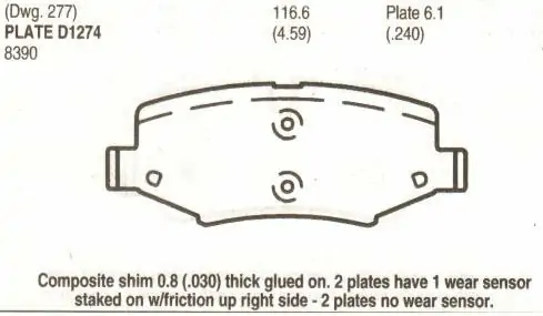 Brzdové destičky - zadní