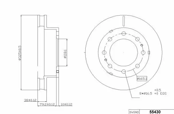 Brzdový kotouč - přední
