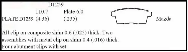 Brzdové destičky - zadní