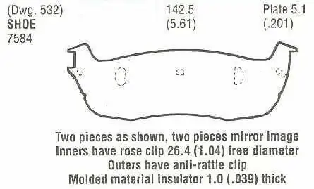 Brzdové destičky - zadní