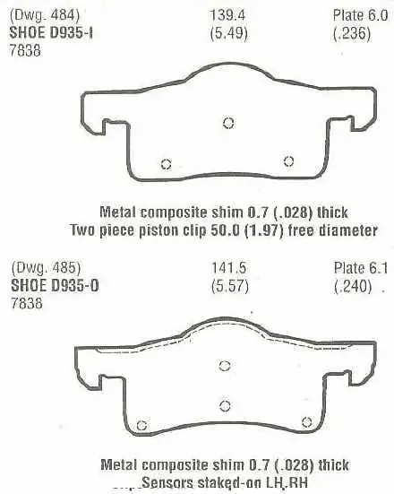 Brzdové destičky - zadní