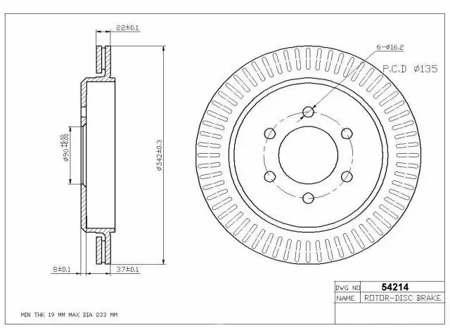 Brzdový kotouč - zadní
