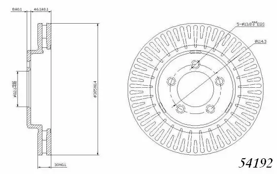 Brzdový kotouč - přední 