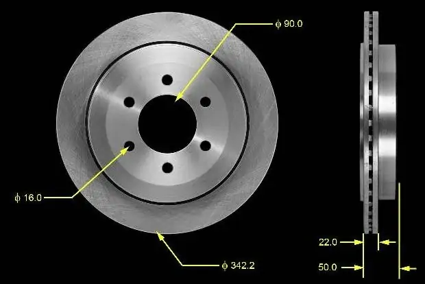 Brzdový kotouč - zadní