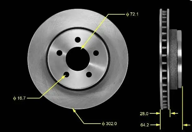 Brzdový kotouč - přední