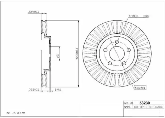 Brzdový kotouč - přední