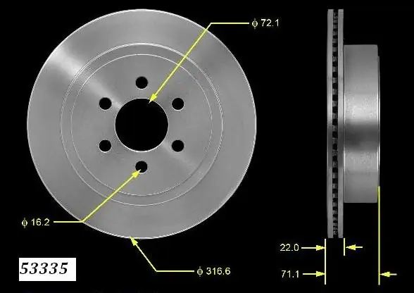 Brzdový kotouč - zadní