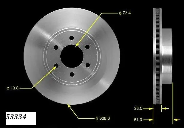 Brzdový kotouč - přední
