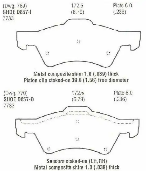 Brzdové destičky - přední
