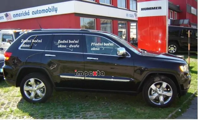 Boční okno - pravé přední dveře