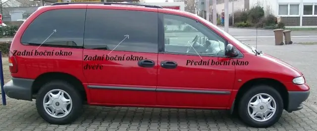 Boční okno - pravé  přední dveře