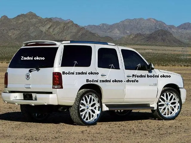 Boční okno - levé přední dveře