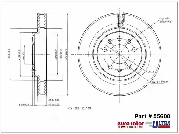 Brzdový kotouč  - přední