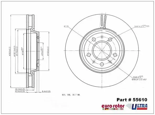 Brzdový kotouč  - přední