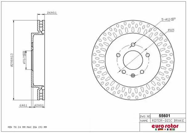 Brzdový kotouč - zadní