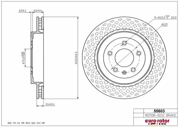 Brzdový kotouč - zadní